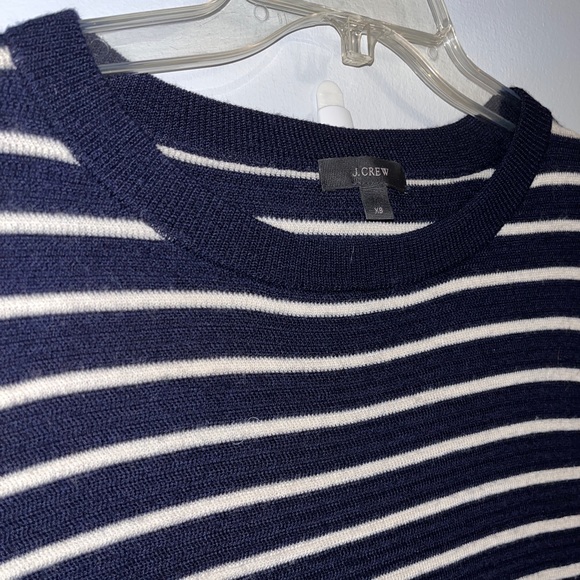 J. Crew Navy and Cream Merino Wool Sheath Dress - Picture 5 of 7